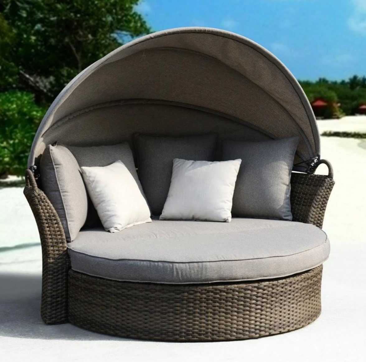 Anthracite Sunshade Round Daybed