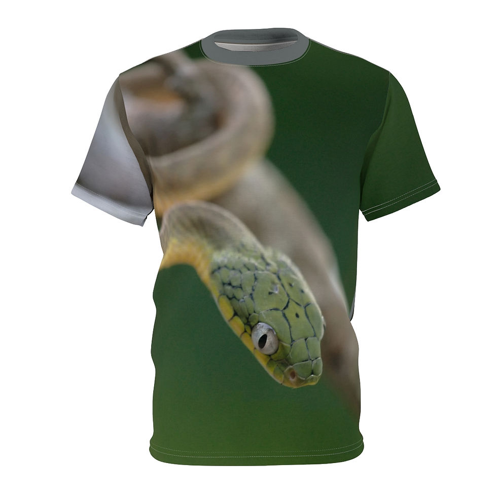 Thumbnail: Men, Green Cat Snake baby Tee by Crawly T-Shirts