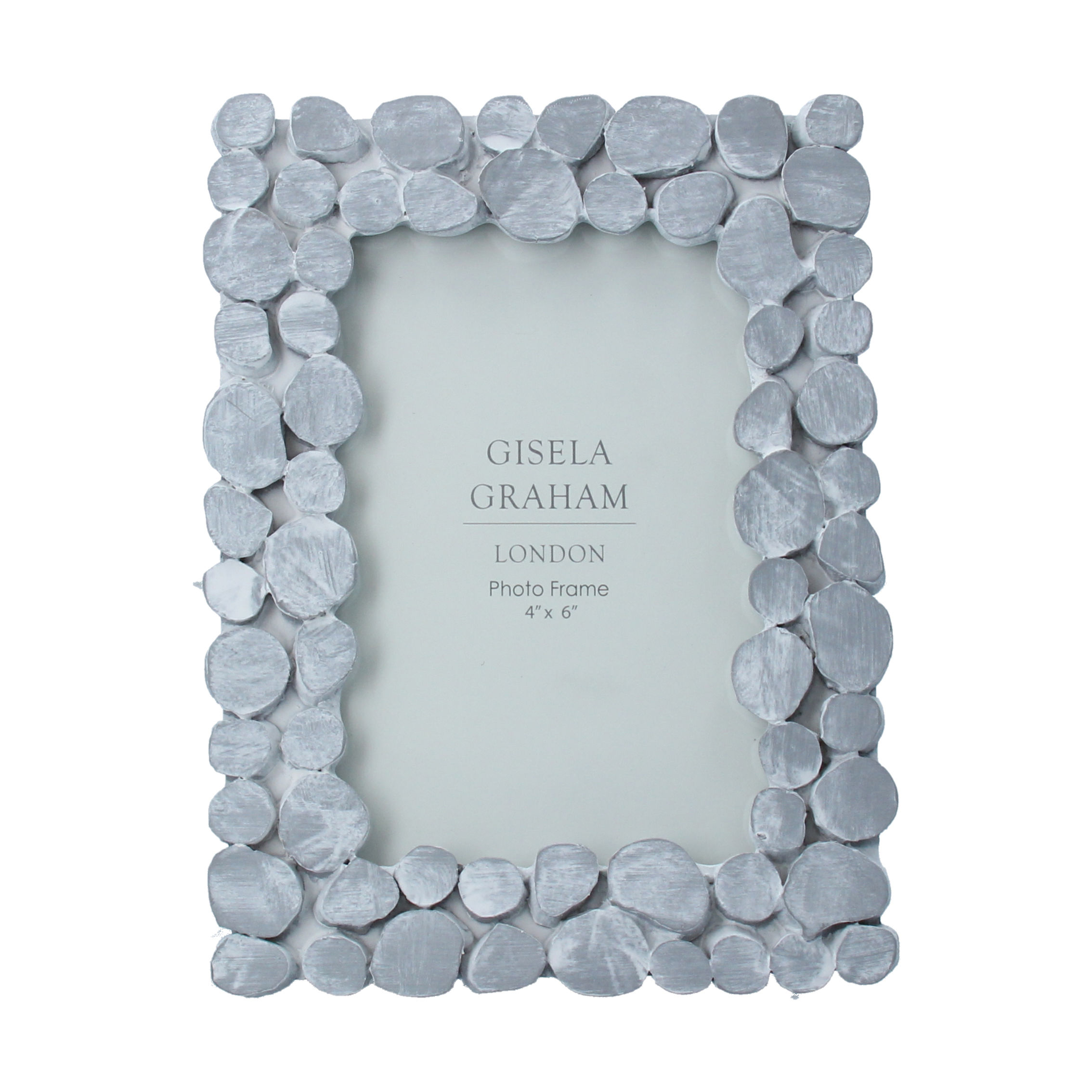 White wash pebble resin picture frame