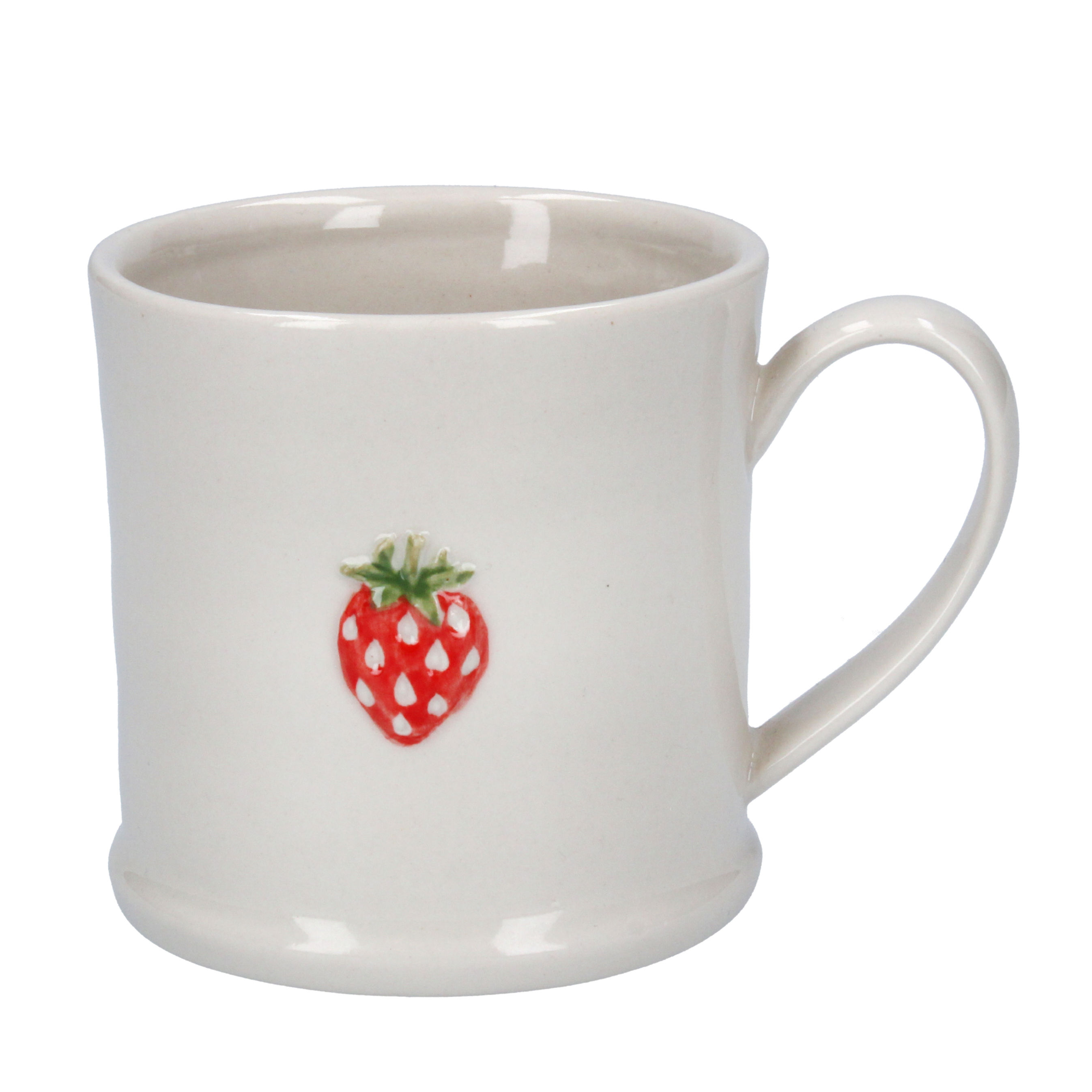 Ceramic mini mug with strawberry