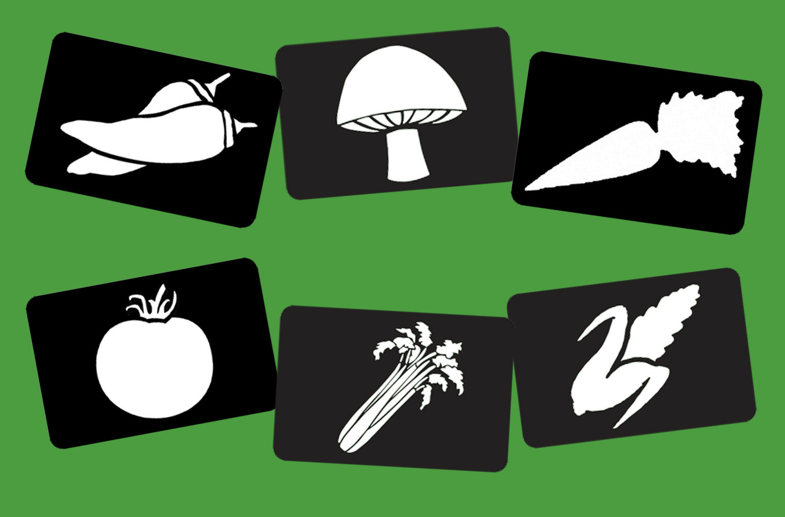 Vegetable Stencil Collection Sparklingbodyart