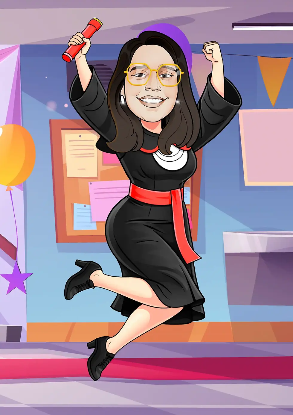 caricatura formatura direito