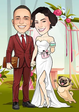 caricatura-noivos-com-pet.webp