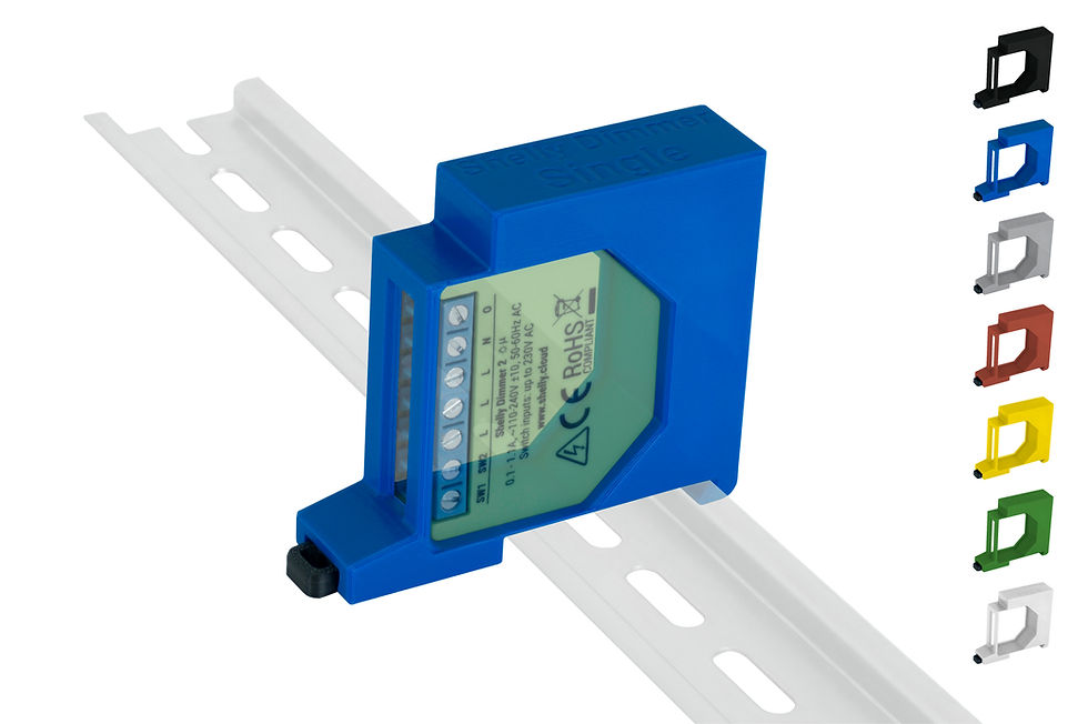 Miniaturbild: Hutschienenhalter "Single" für Shelly Dimmer 2 / 1L
