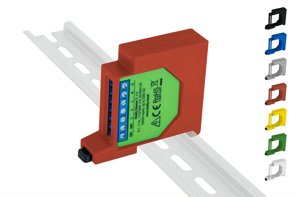Miniaturbild: Hutschienenhalter "Single" für Shelly Dimmer 2 / 1L