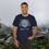 サムネイル： T-Shirt with Flower and Hmong Tribe Pattern