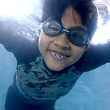 Swimmer practising in an Oakhurst pool