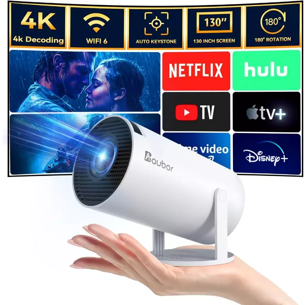 Projetor 4K HD Celular, Tv B0x, Xbox, PS, Pc, Wifi e Bluetooth HY3