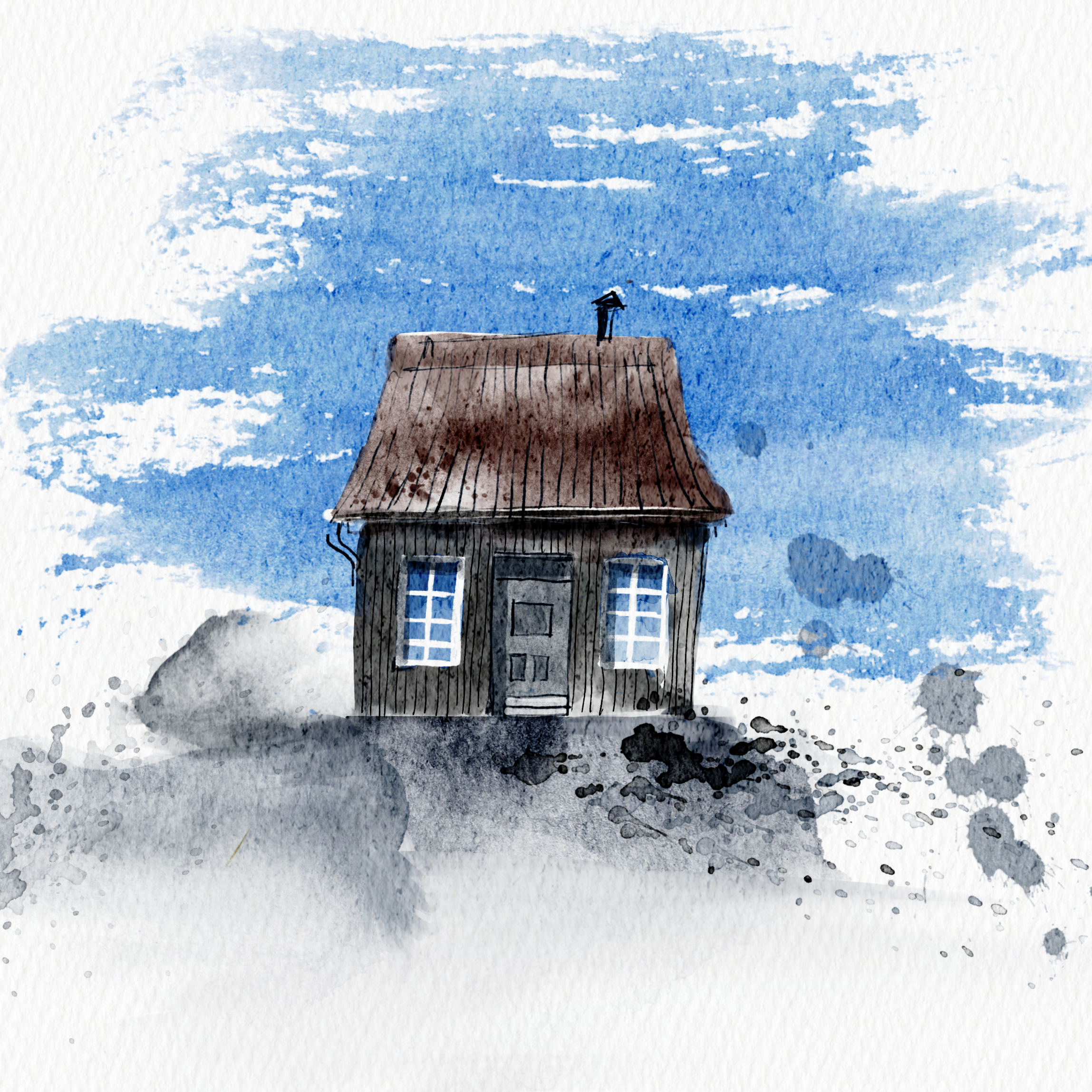 Postkarte „Hygge Hütte_1“