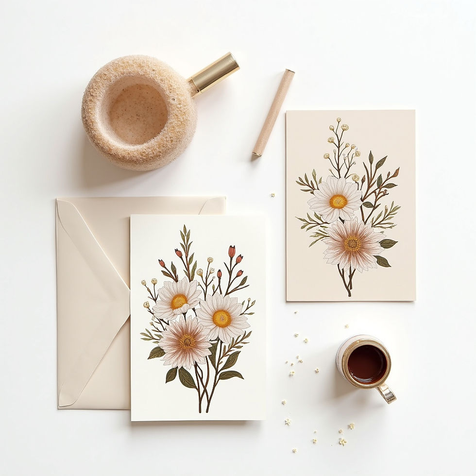 Bohemian Floral Invitation Suite