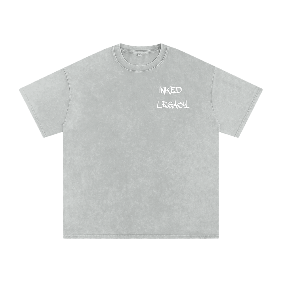 Inked Legacy Guardian Angel Acid Washed T-Shirt
