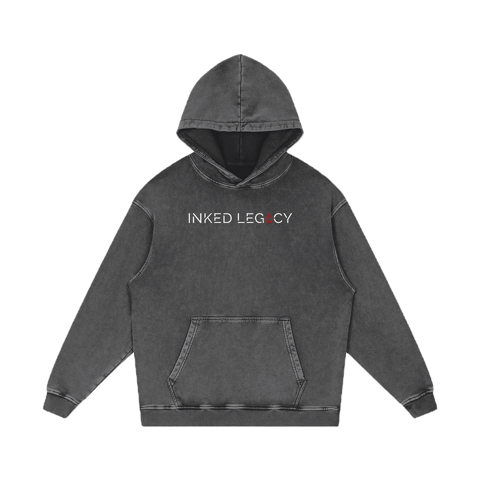 Inked Legacy Acid Washed Oversized Hoodie