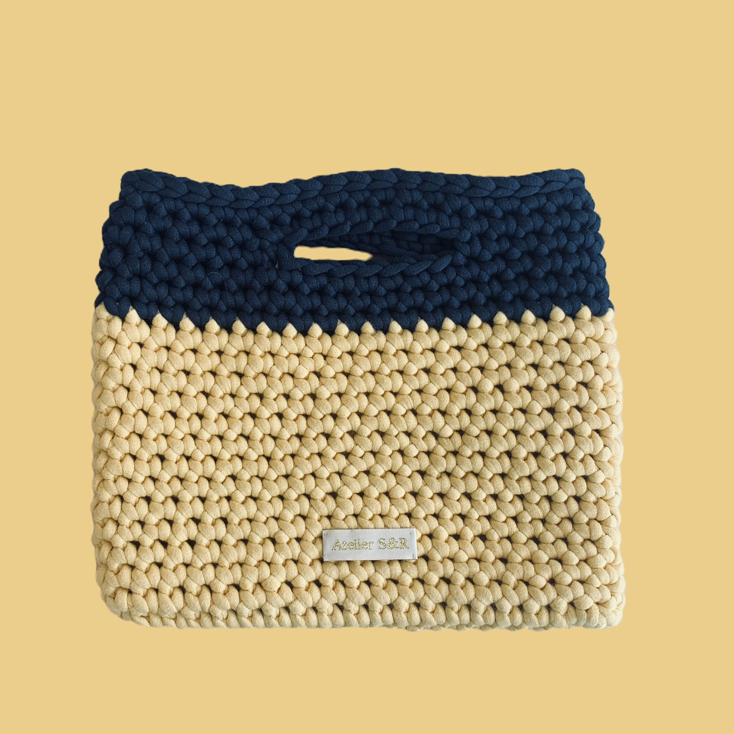 Crochet Bag Yellow - made in Zurich - Stella