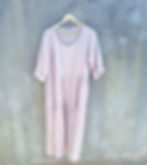 Langes Leinenkleid Hellrosa