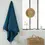 Miniaturbild: Sauna- und Strandtuch mit Frottee Blau