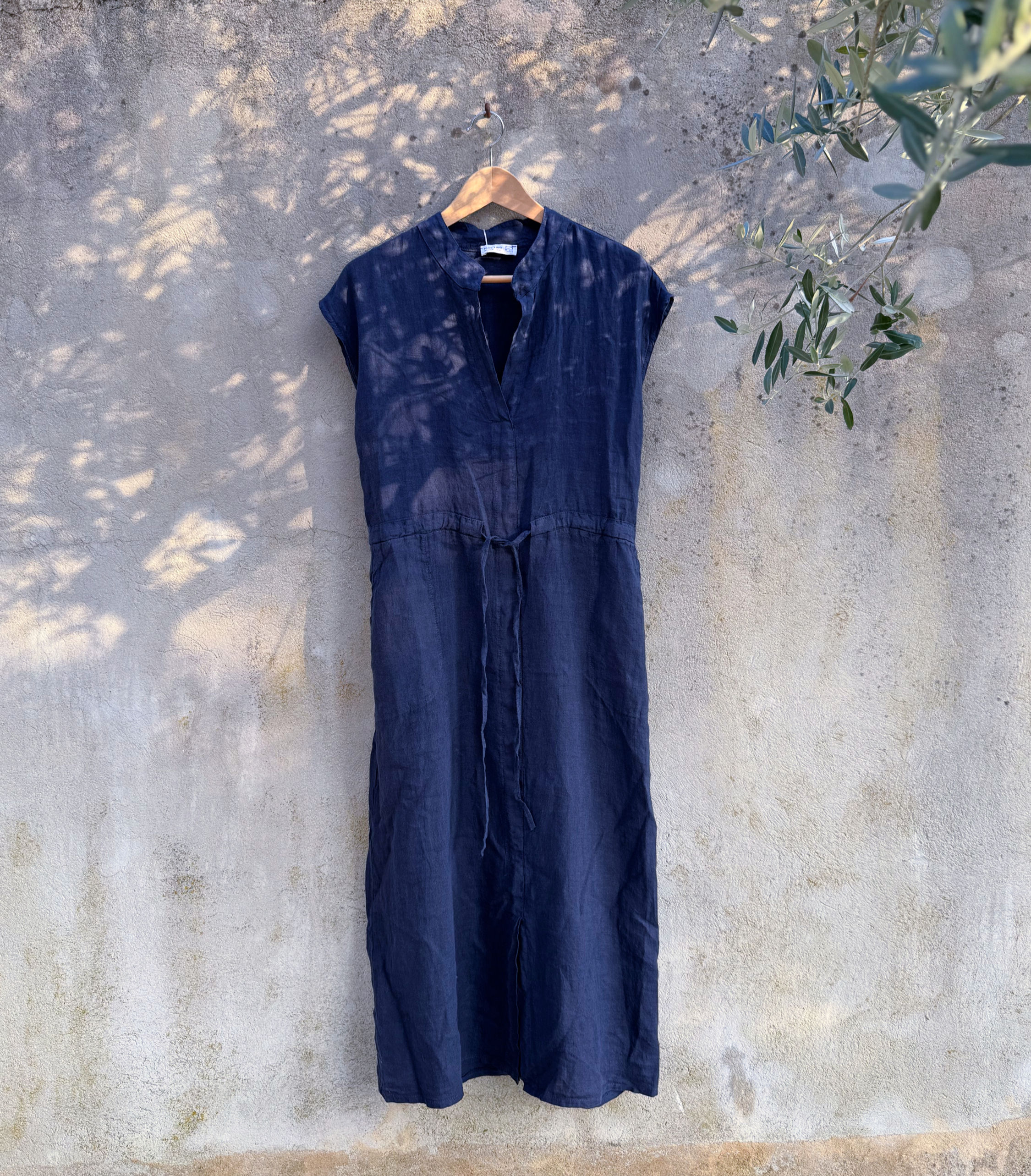 Leinenkleid Navy One Size