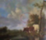 Pastoral scene before restoration