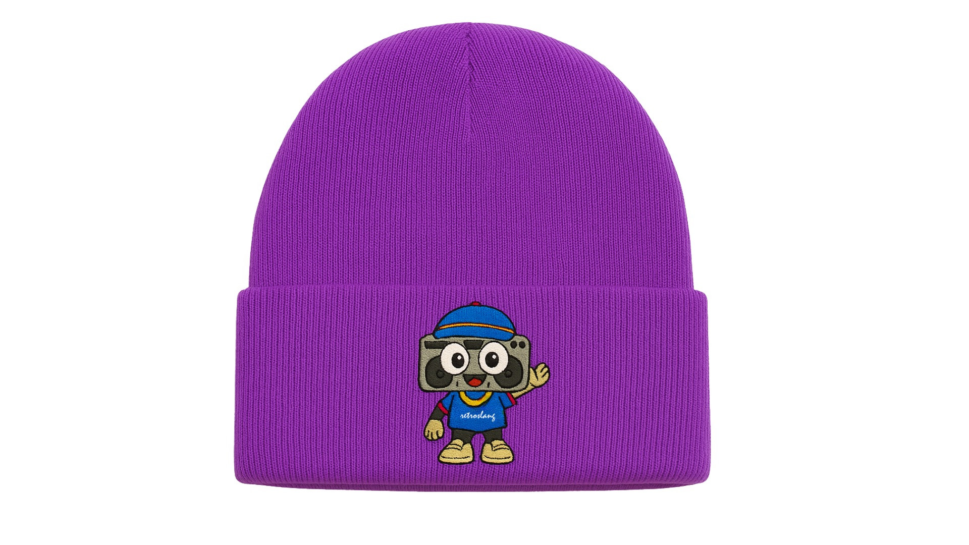 “Retro” Purple Beanie