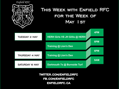 This week with Enfield RFC: May 1st, 2017