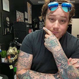 Nick LaPinta Hell Yeah Tattoo Owner and american traditional tattoo artist black and gray
