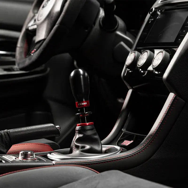 Thumbnail: Cobb Subaru 6-Speed Tall Weighted COBB Shift Knob - Black (Incl. Both Red + Blk