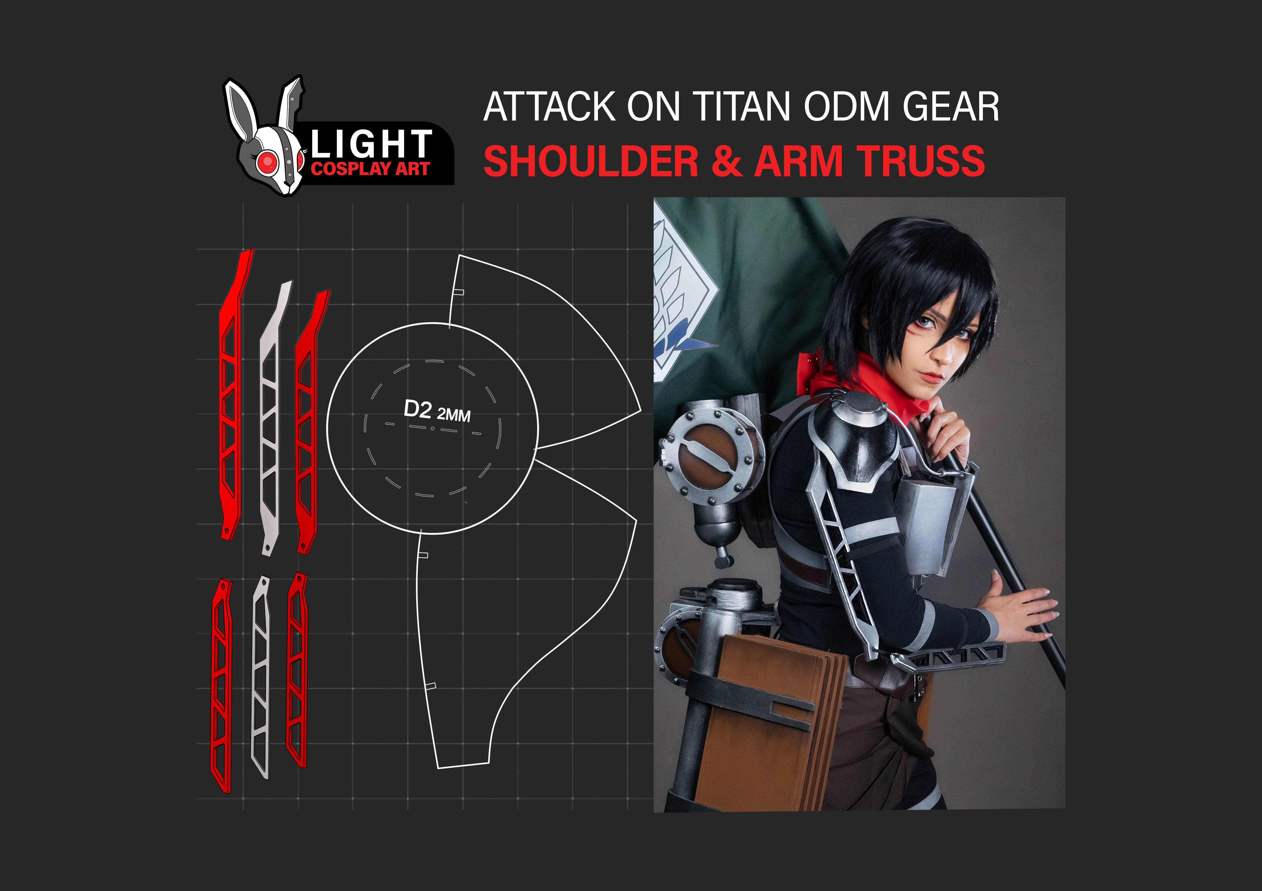 Attack on Titan Final Season Arm and shoulder Gear Patterns+Guide