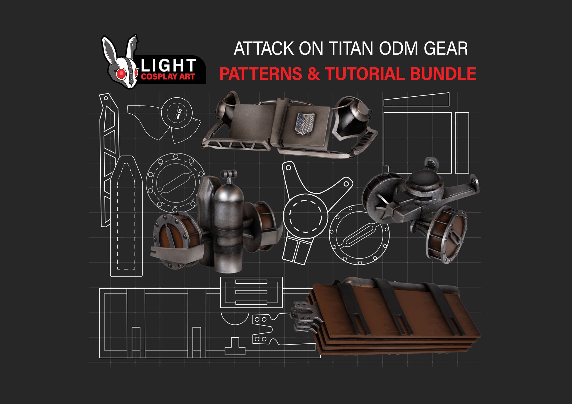 Attack on Titan Full ODM Gear Bundle (Patterns and Tutorial)