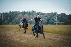 Horce racing at a Tatar village