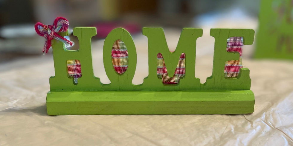 Misc Lime Green HOME Craft