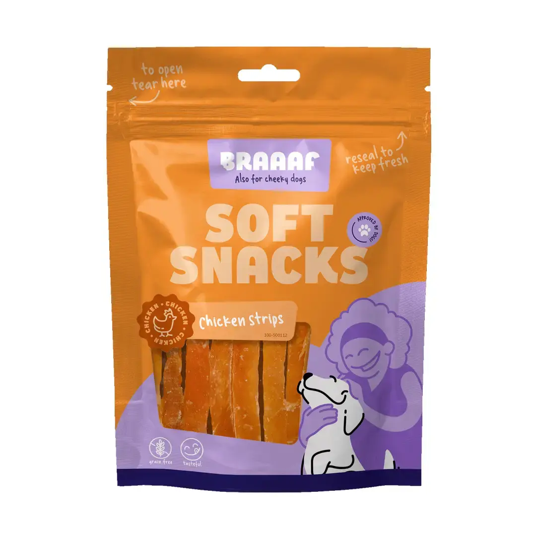 Braaaf Soft Snack bandes de poulet