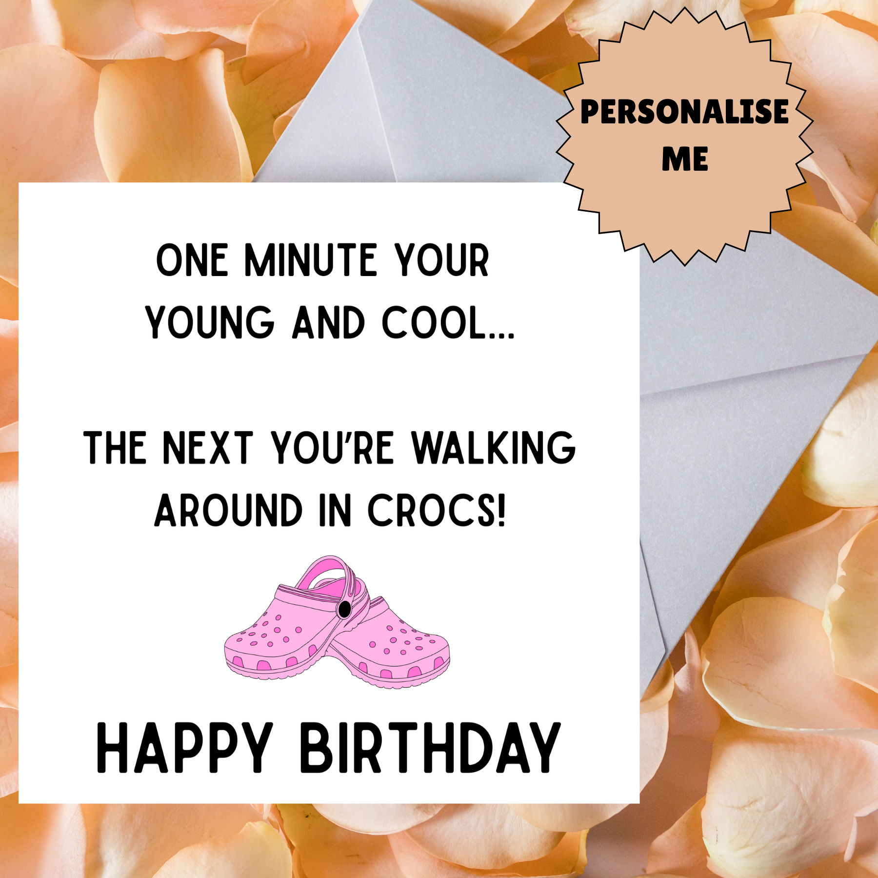 Birthday Card - Crocs themed
