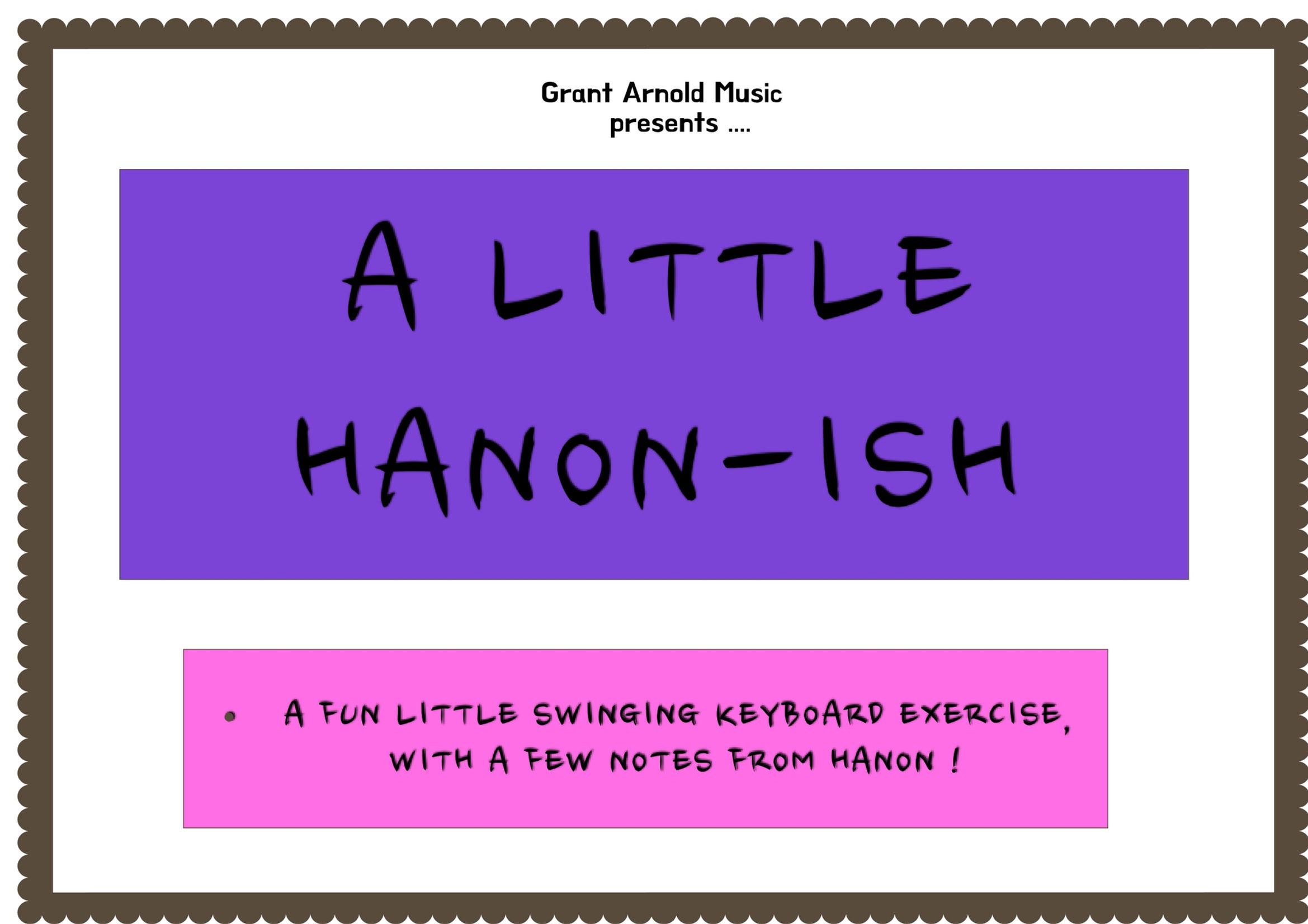 A Little Hanon-ish (Studio Licence)