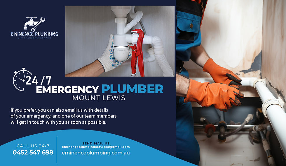 24/7 emergency plumber Mount Lewis
