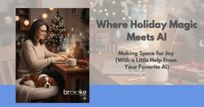 Busy mom using AI to help with holiday stress