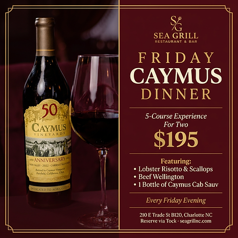 Friday Caymus Dinner bordeaux square flyer.png