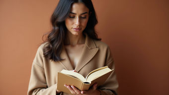 Woman reading a book