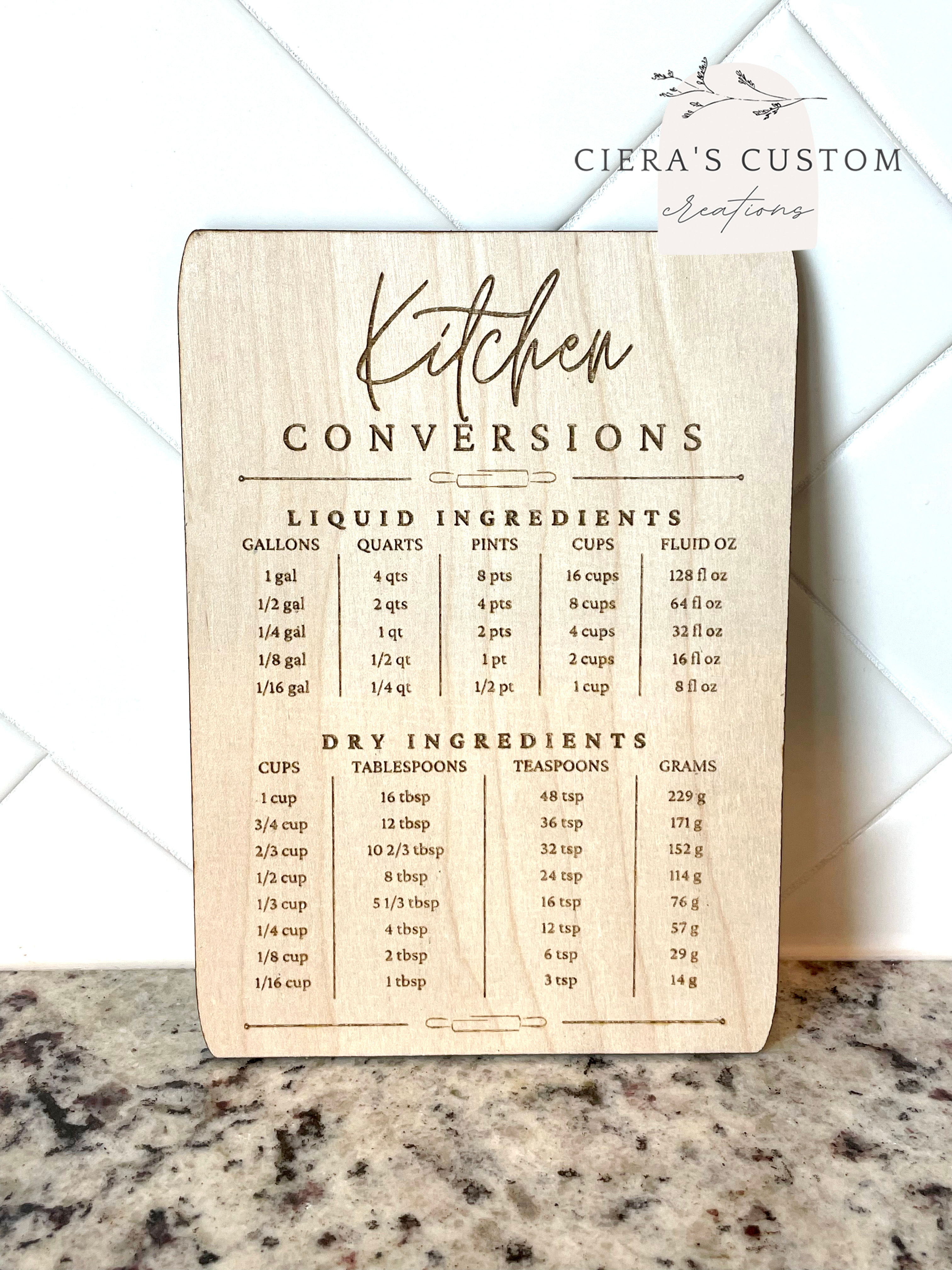 Engraved Wooden Kitchen Conversions Sign