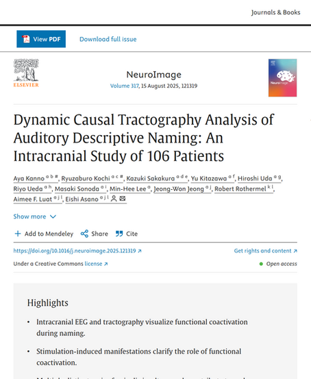 留学中の研究論文が論文誌「Neuroimage」に掲載されました!