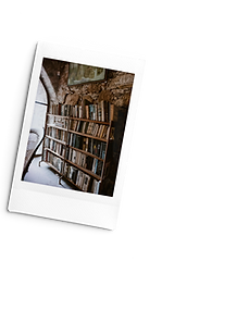 Polaroid photo of an open book representing book marketing services.