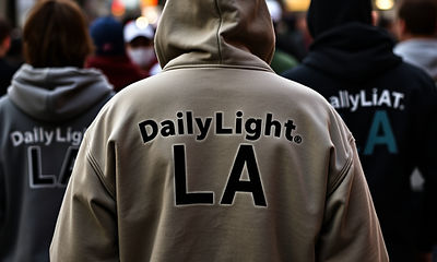 people with hoodies that say logo DailyLightLA on the back.jpg