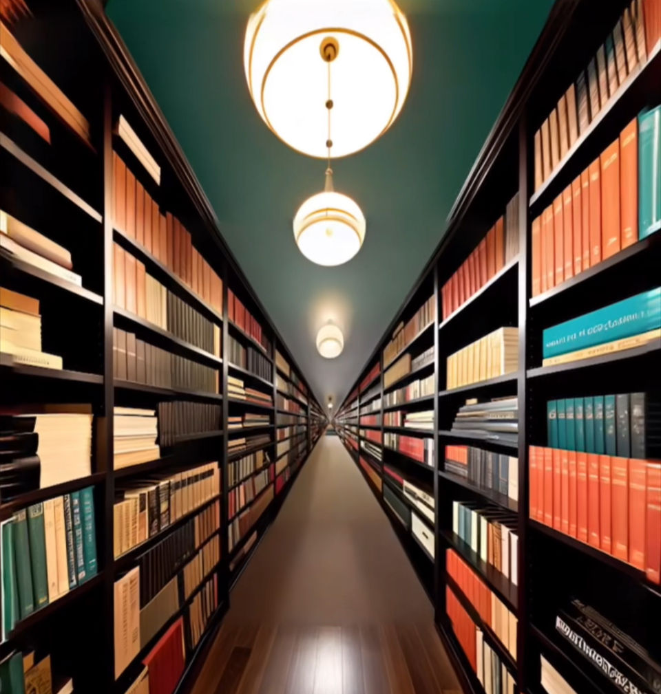 library shelves