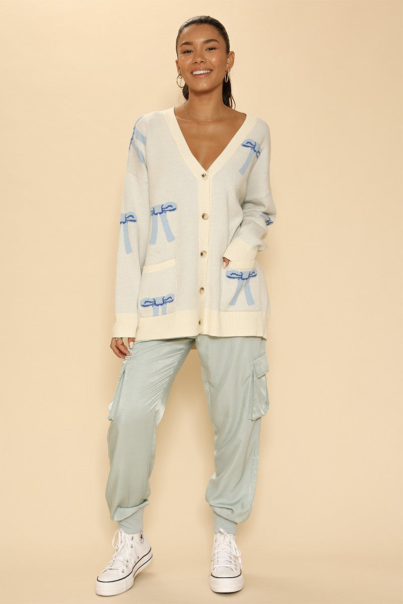 Thumbnail: All Over Bow Knit Cardigan