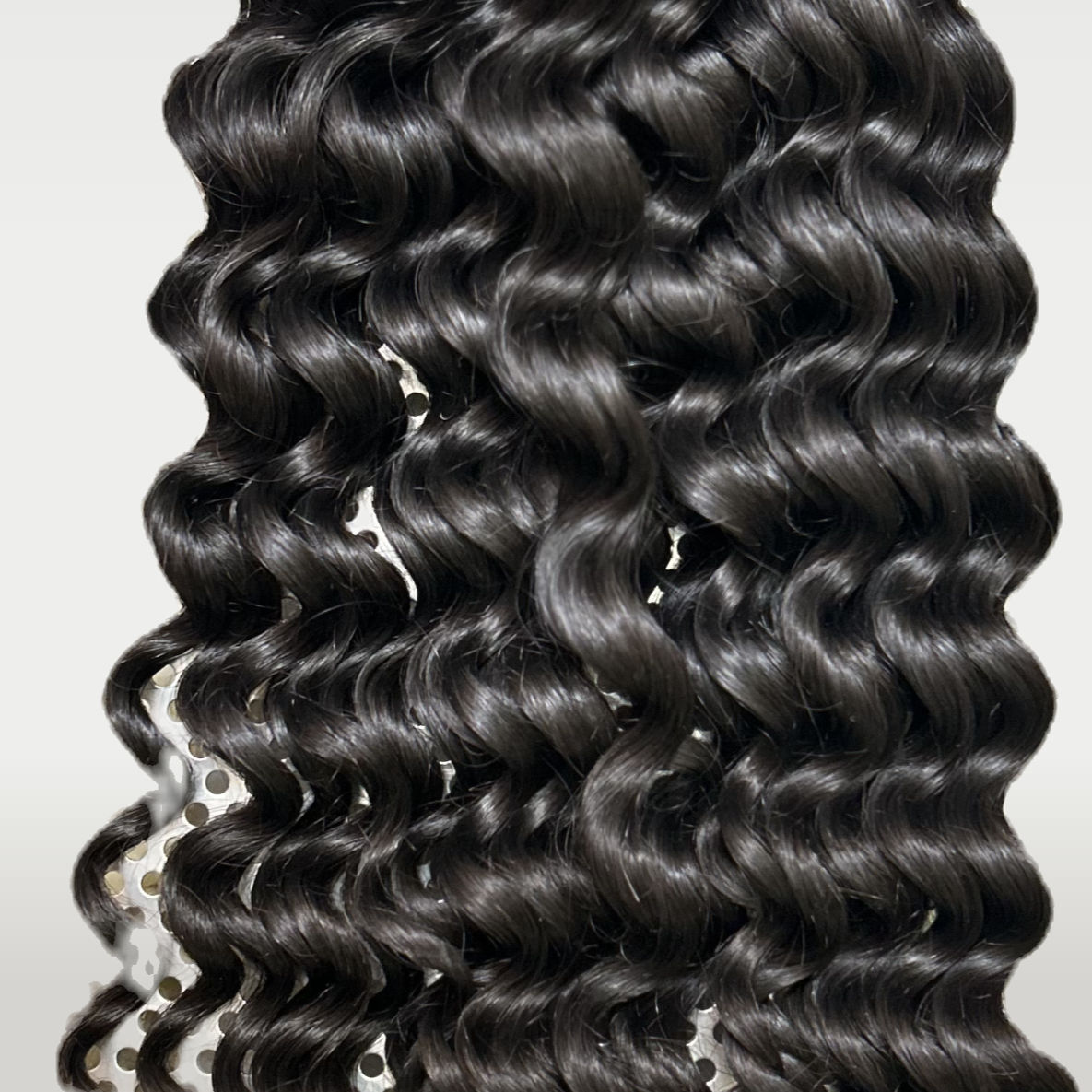 Machine Wefts (Grey) - Deep Curly