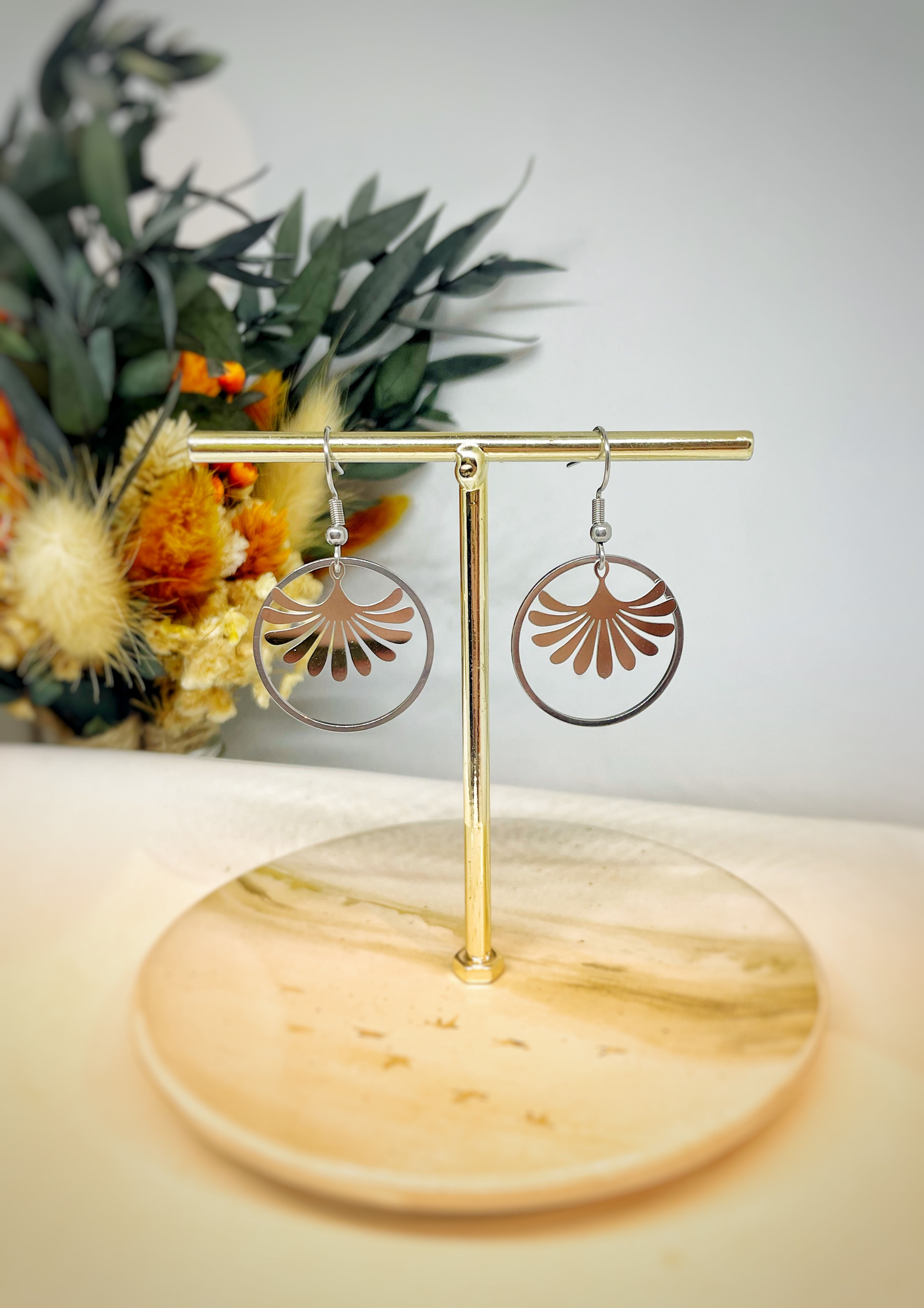 Boucles d’oreilles argenté 