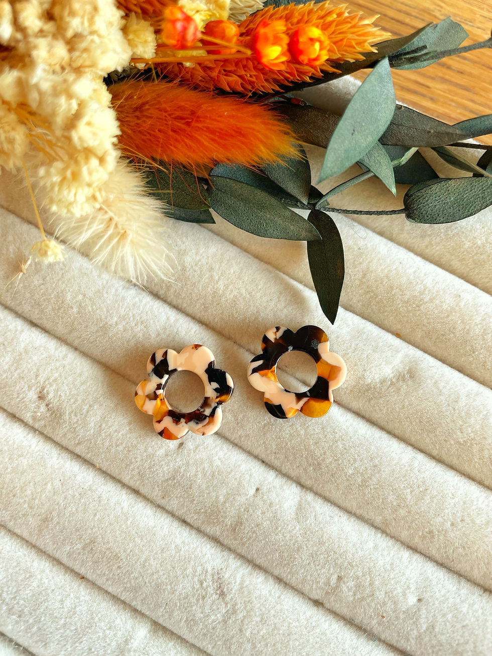 Miniature : Boucles Flowers avec ou sans attache - Plusieurs coloris 