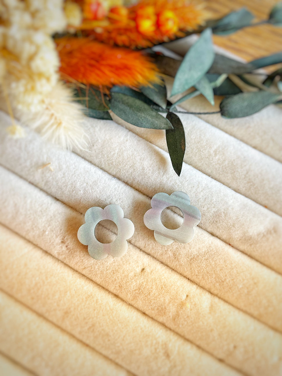 Miniature : Boucles Flowers avec ou sans attache - Plusieurs coloris 