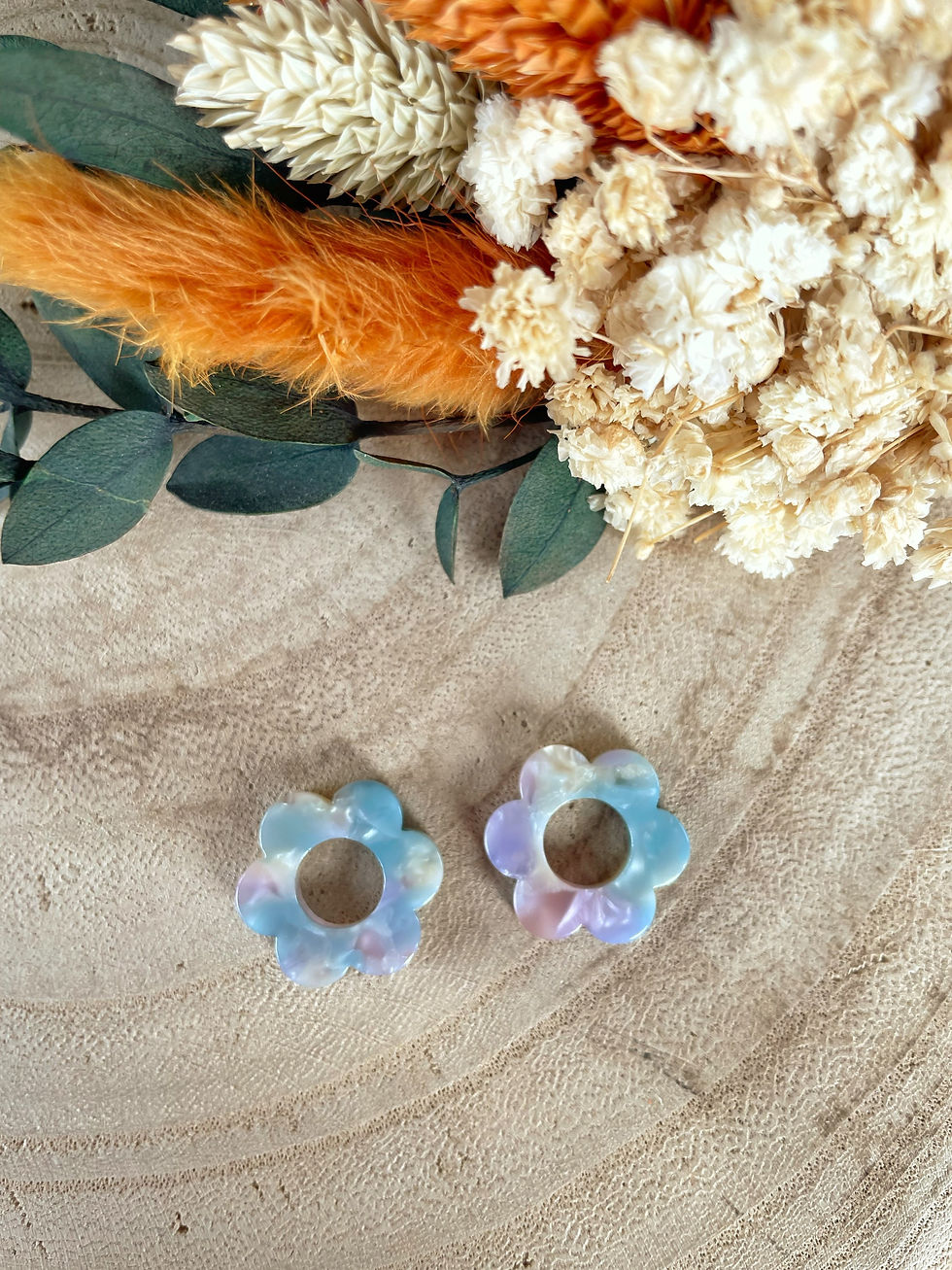 Miniature : Boucles Flowers avec ou sans attache - plusieurs coloris (2)