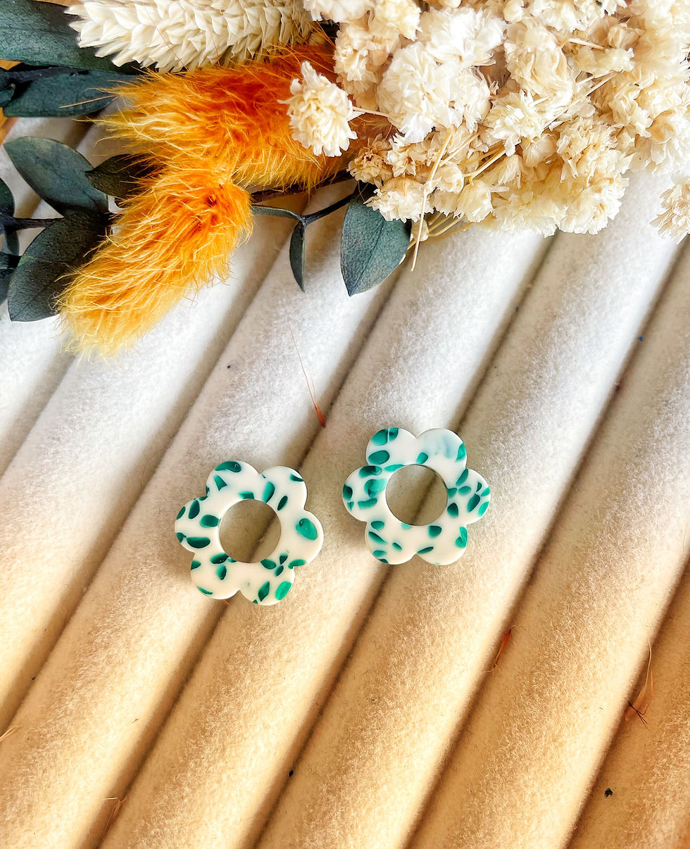 Boucles Flowers avec ou sans attache - Plusieurs coloris 