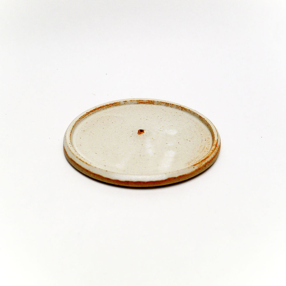 Thumbnail: Simple White Stoneware Incense Holder