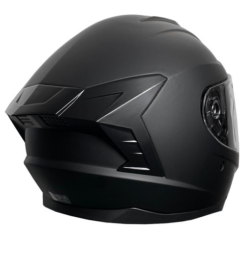 RH+ Motorradhelm Air XTRM Matt Schwarz – Dark Reflex, Größe L/XL | Leicht, Belüftet, Reflektierend